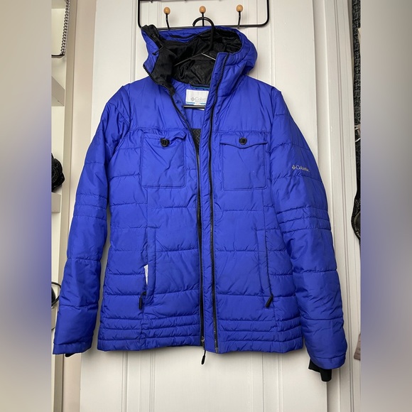 COLUMBIA Winter Jacket in sky blue with hoodie - Picture 2 of 8